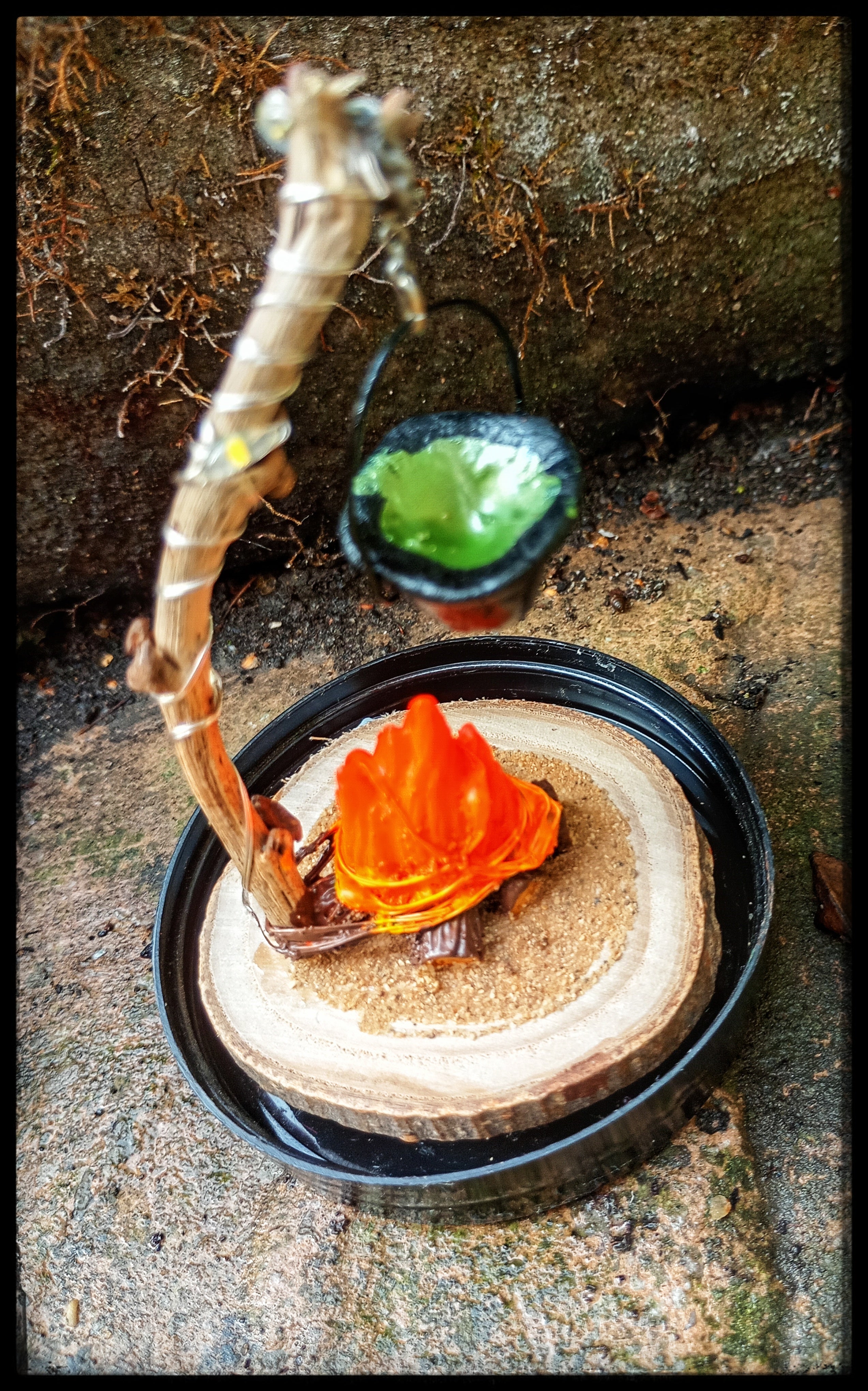 Witches Brew Halloween themed light up scene