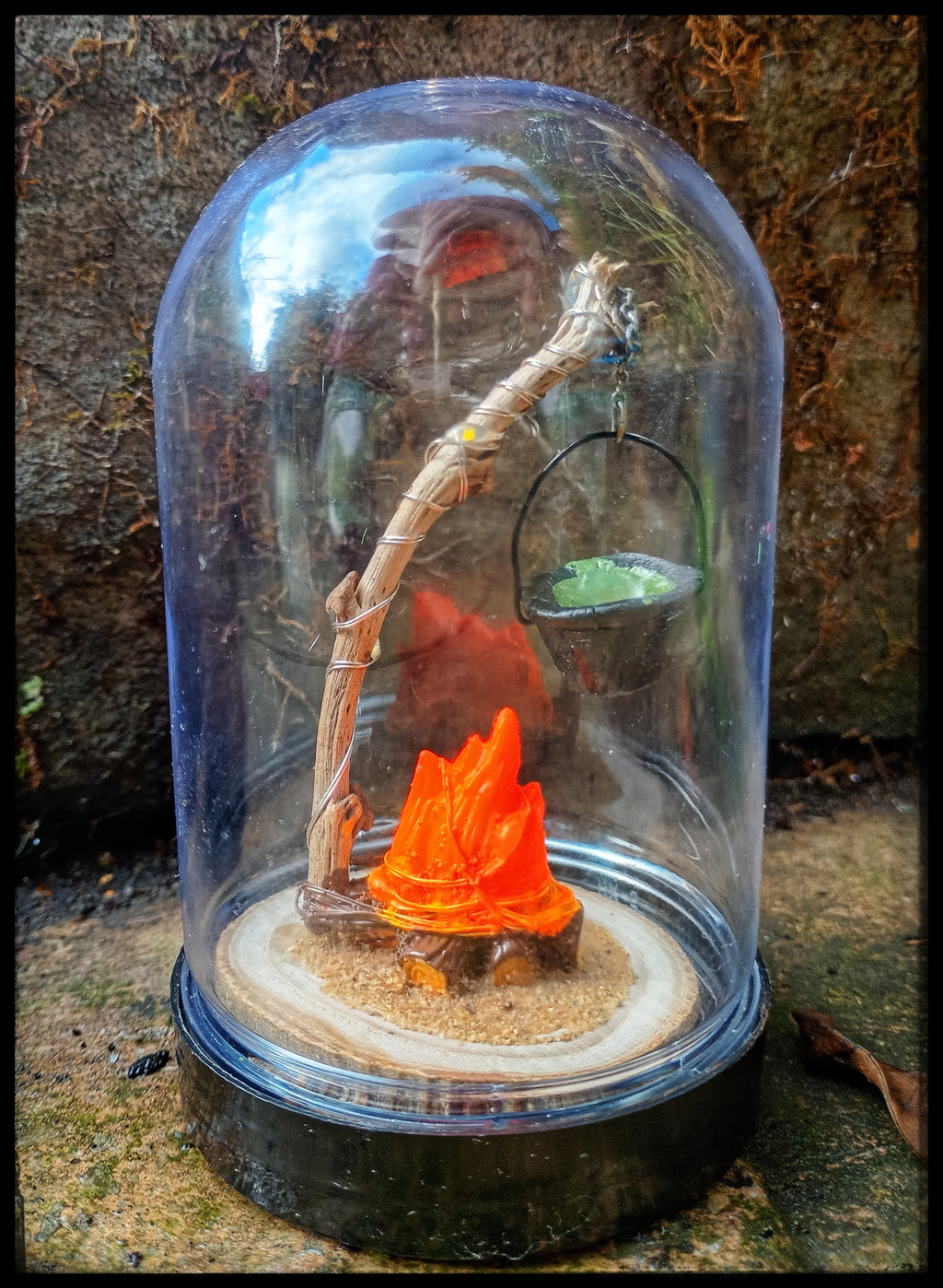 Witches Brew Halloween themed light up scene